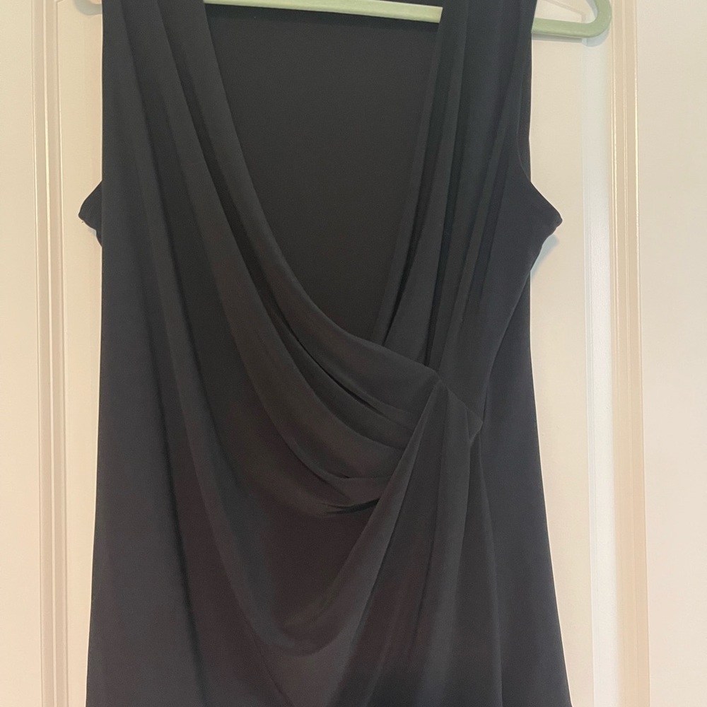 Elegant Black Draped Dress